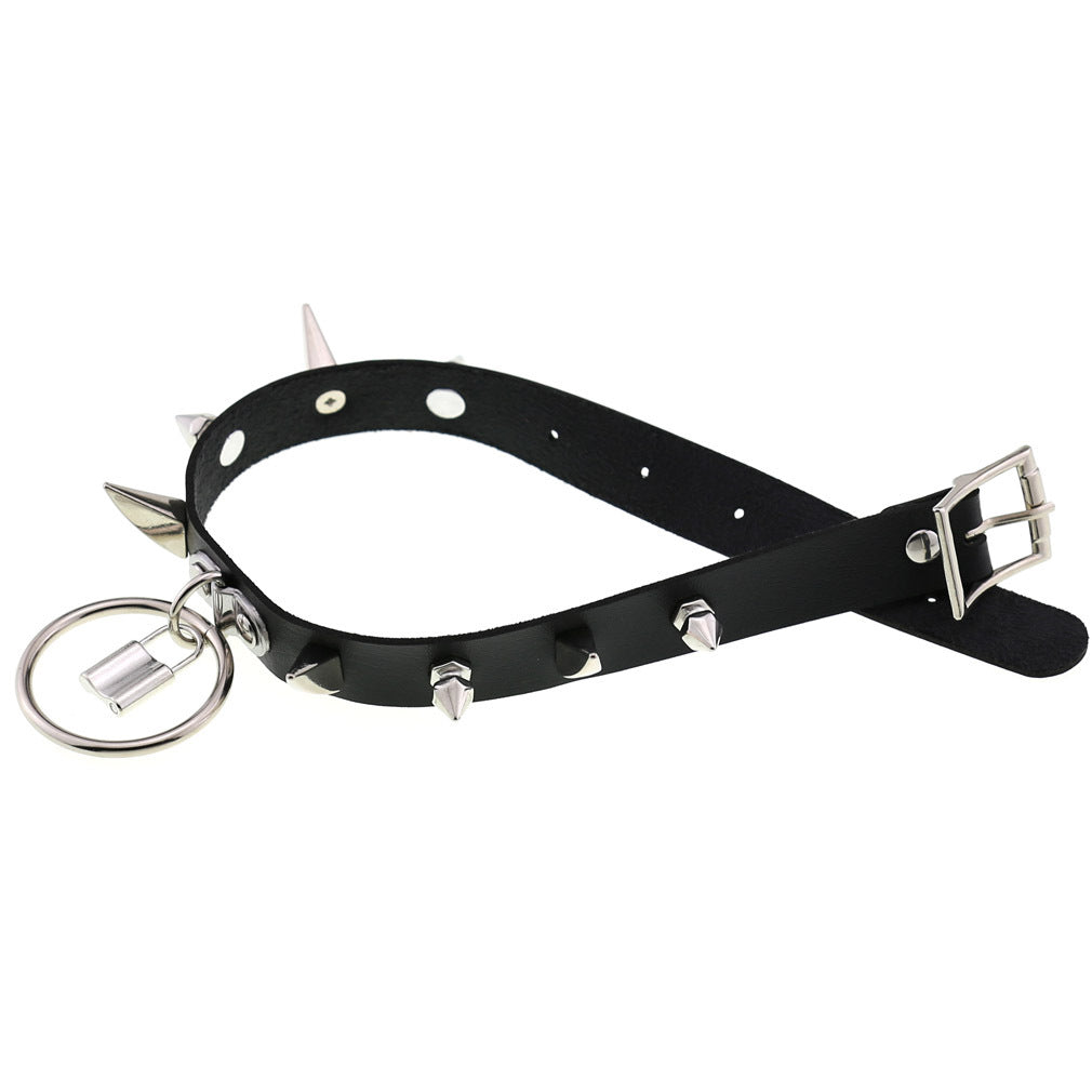 Collier à rivets en corne de cuir, colliers suspendus de personnalité