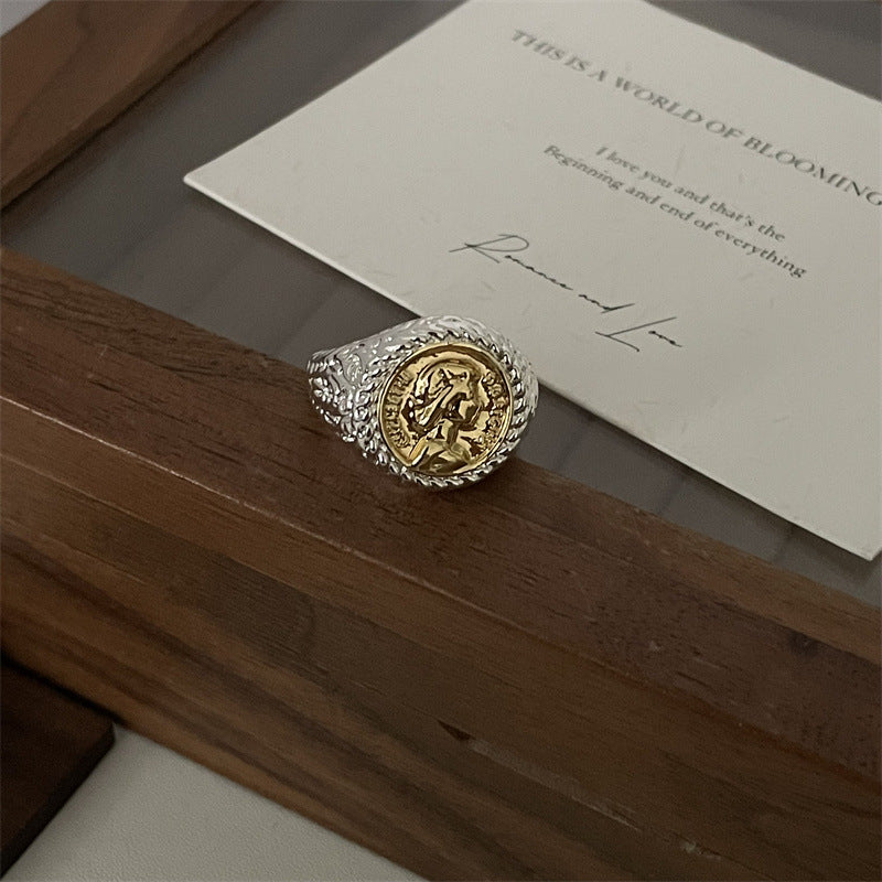 Style Korean Niche Design Pattern Antique Rings