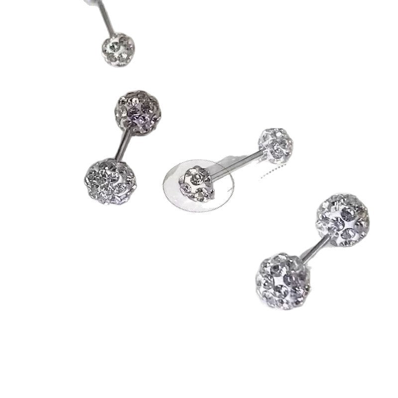Women's Shining Starry Diamond Zircon Simple Sleeping Stud Earrings
