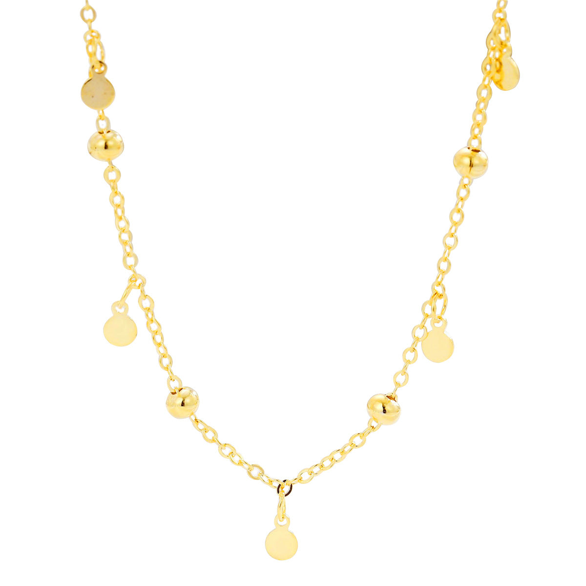 Women's Sterling Sier Spacer Bead Temperamental Minority High-grade Ornament Light Necklaces