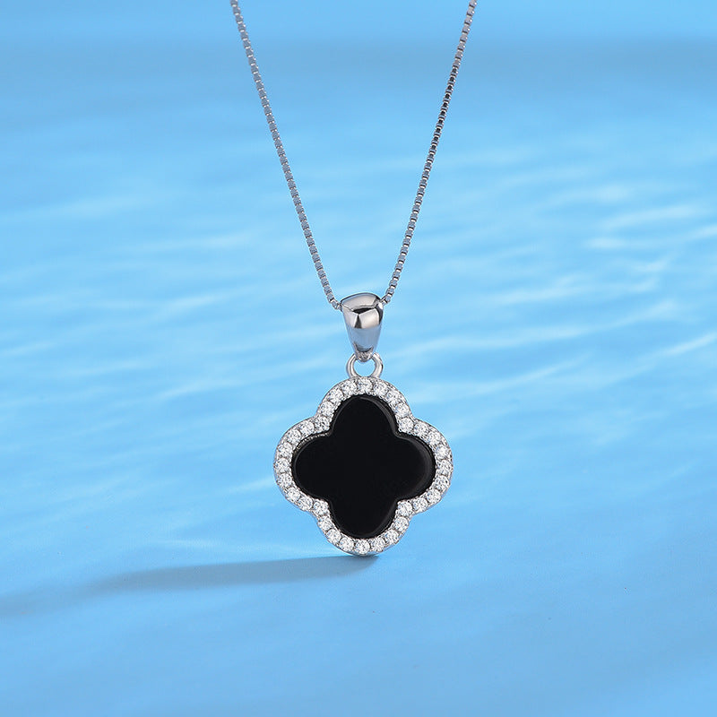 Colliers en chaîne de clavicule de tempérament simple en argent sterling pour femmes