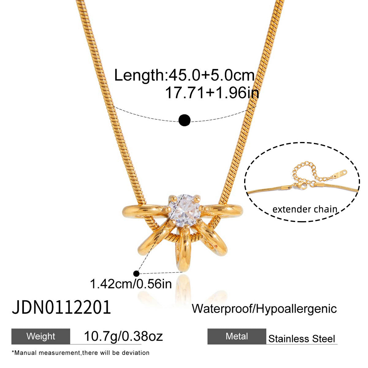 Titanium Steel Zircon Light Luxury High-grade Jewelry Set