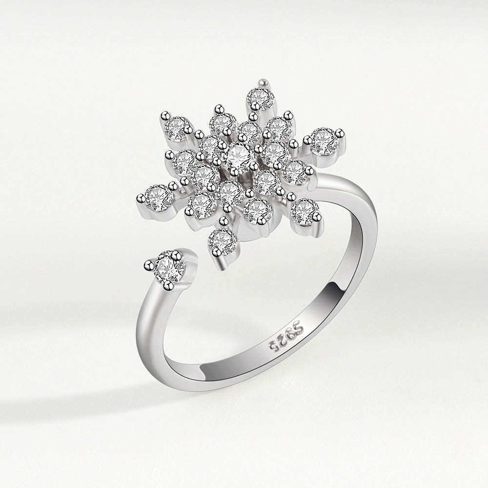 Rotating Open Rotatable Anxiety Relief Ornament Rings