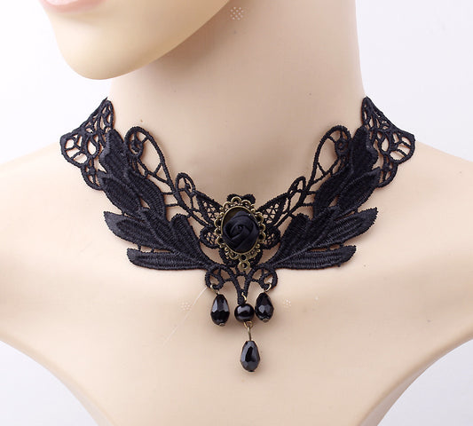 Fashion Female Lace Short Halloween Accessories Necklaces