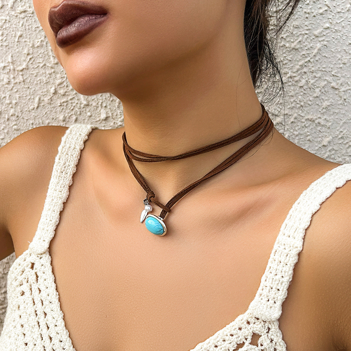 Women's Versatile Geometric Adjustment Simple Ethnic Tassel Necklaces