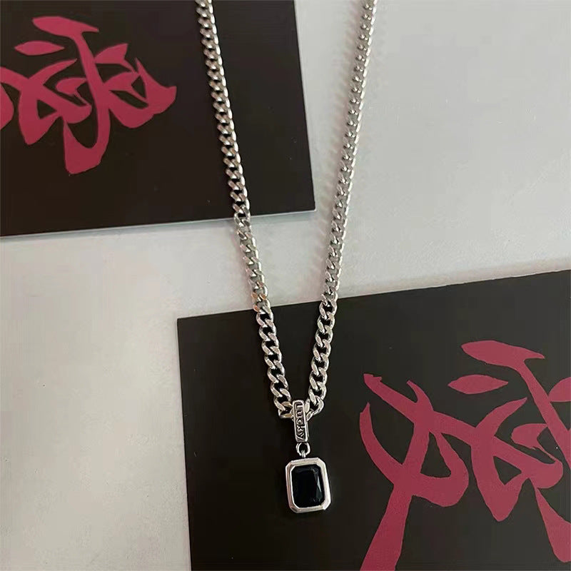 Colliers de Niche en Zircon avec chaîne épaisse en diamant pour femmes, pull porte-bonheur