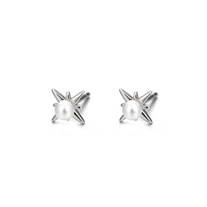 Damen-Ohrringe mit natürlichen Süßwasserperlen, Sterling Silber, kleine, zarte Mode-Ohrringe