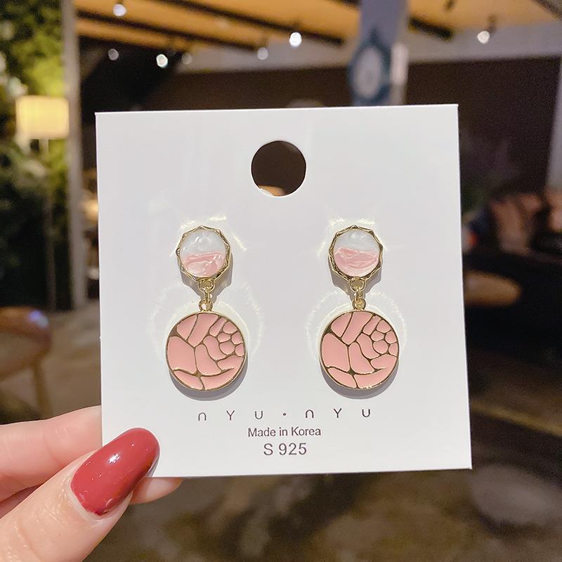 Women's Sier Fashion Simple Elegant Drop Small Earrings