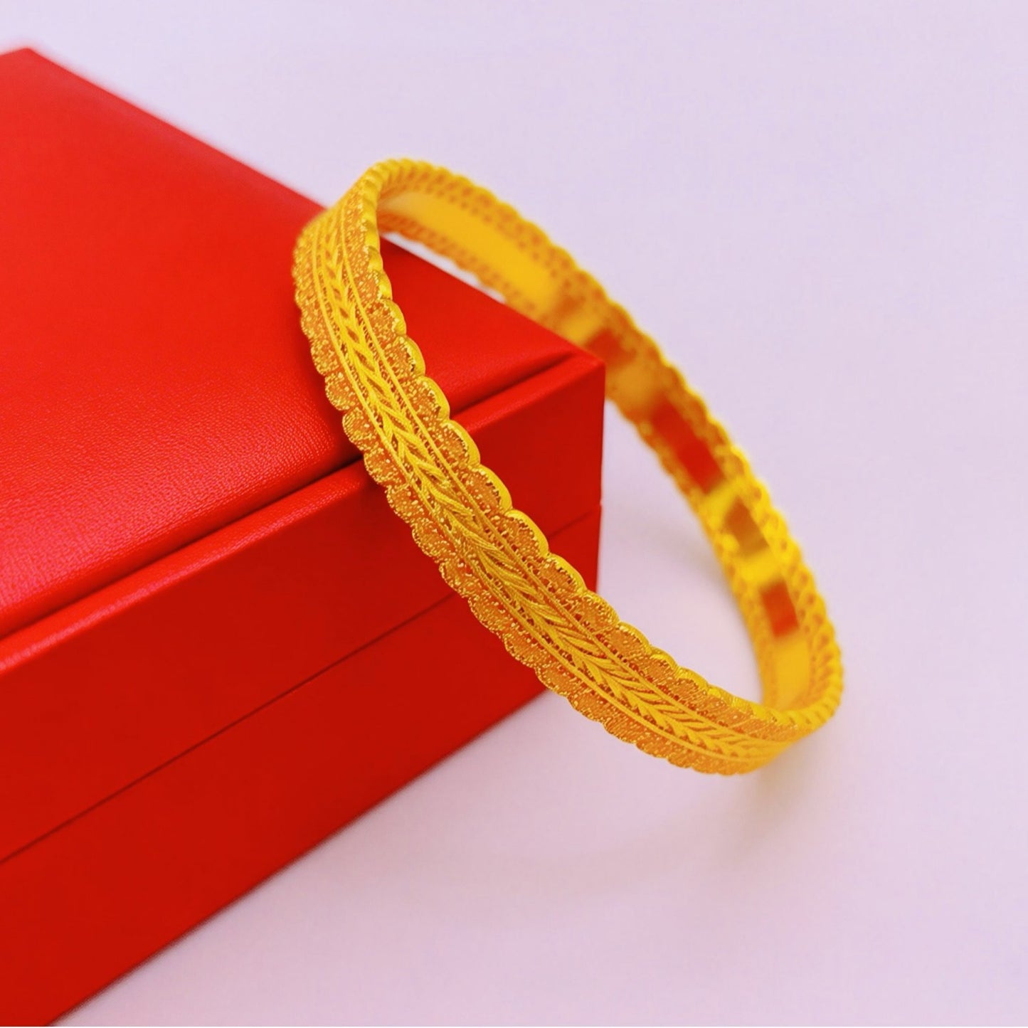 Gold Shop Ancient Waist Wrap Silk Woven Wheat Closed Bracelet