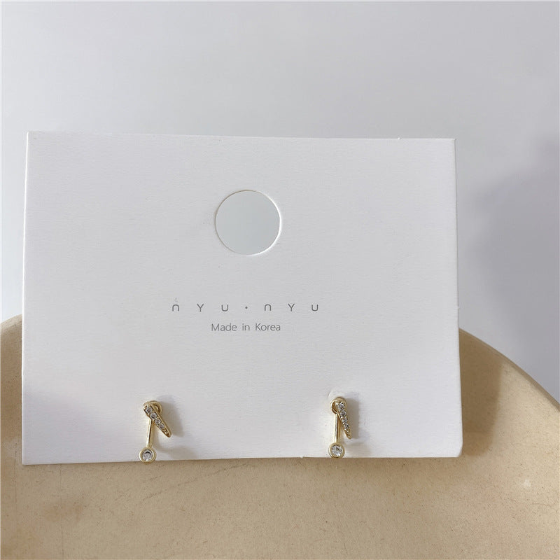 Mark Exclamation Lustige weibliche Silbernadel-Mikroohrringe