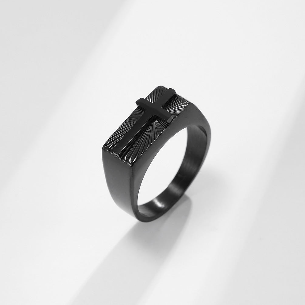 Men's Stainless Steel Seal Holy Guardian Vintage Rings