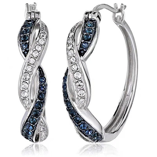 Women's Summer Two-tone Fashion Diamond For Earrings