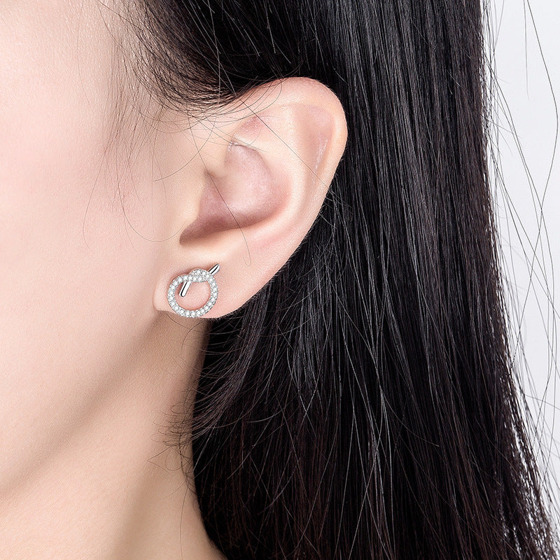 Irresistible Na Bi Sier Needle Han Earrings