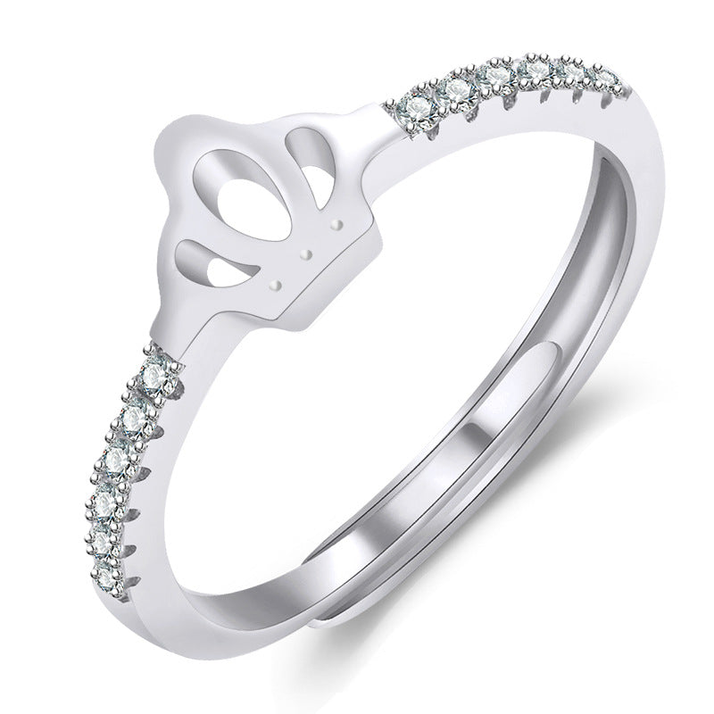 Anmutige Micro-Strass-Krone für Damen, Hipster-Ringe