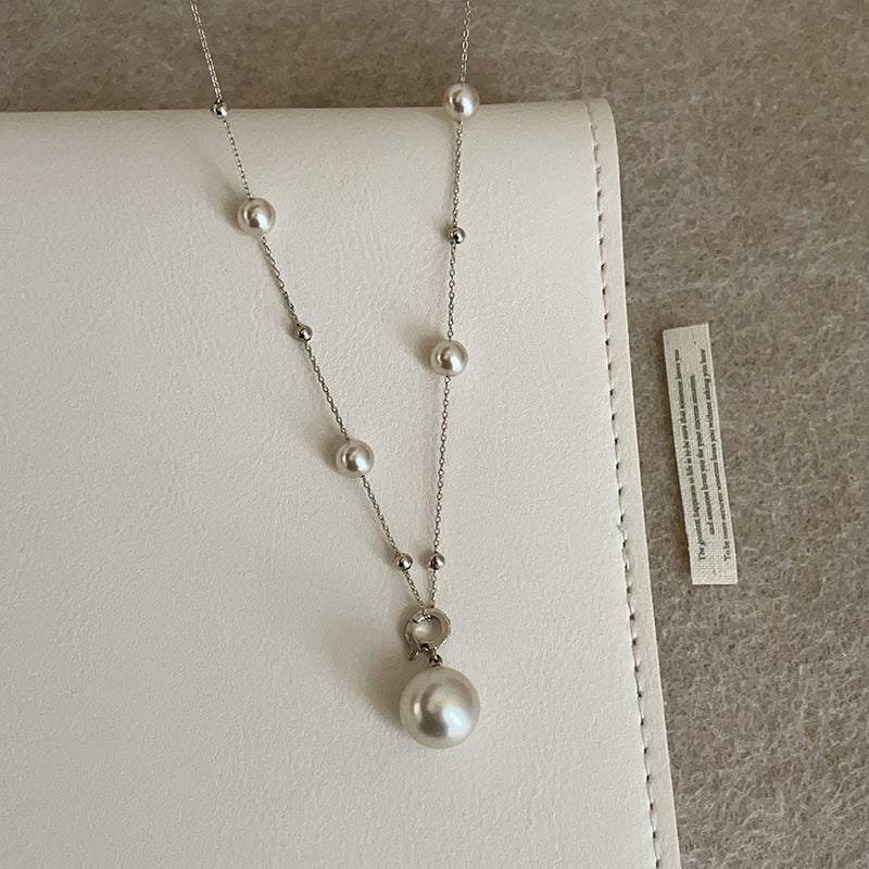 Pearl Female Mild Luxury Retro Niche Personality Fashion Trend Sweater Necklace