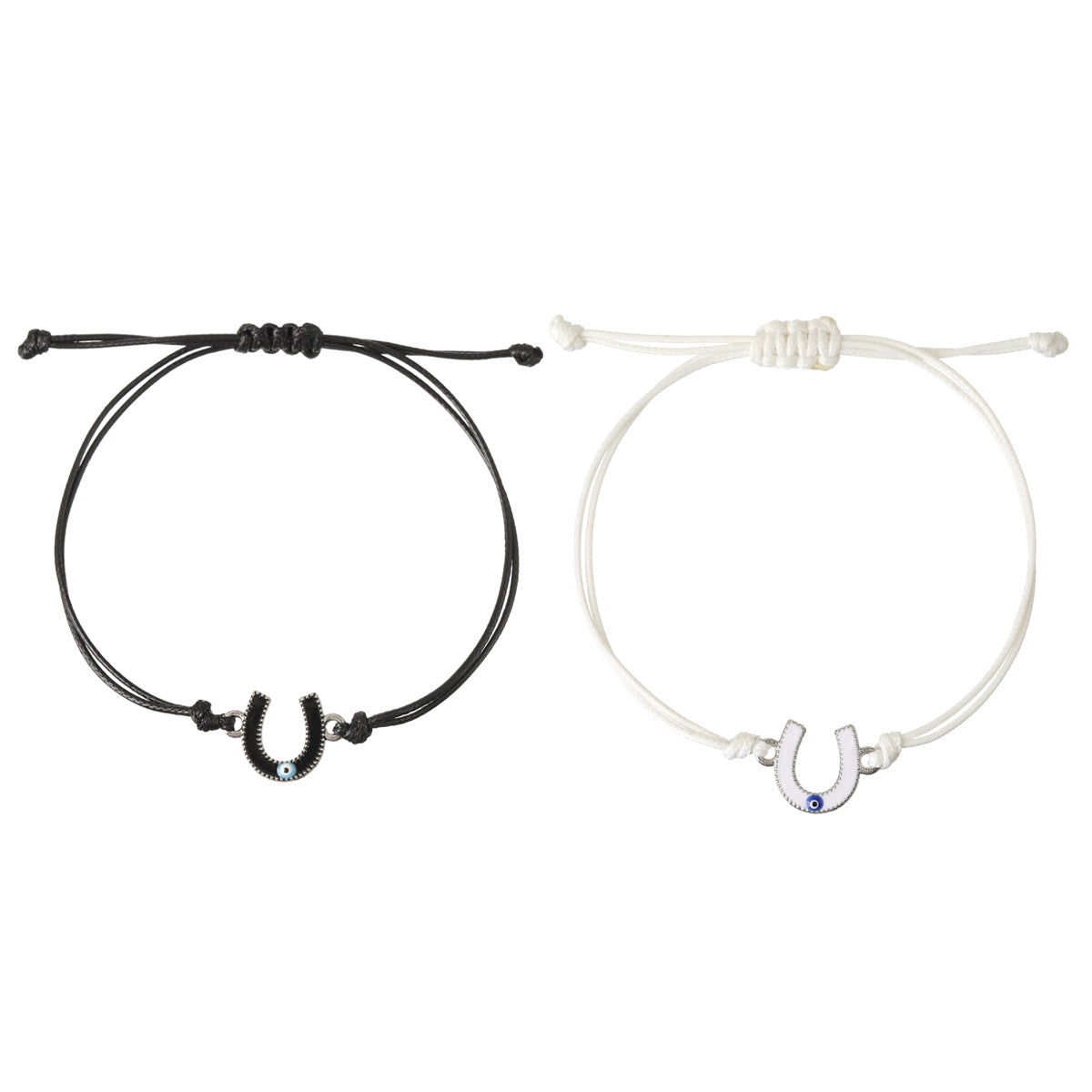 Damen & Herren & Seil Devil's Eye Horseshoe Couple Armbänder
