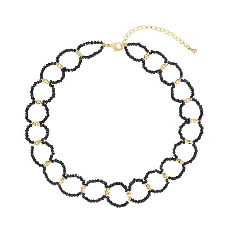 High-grade Black Female Niche Neckband Short Necklace