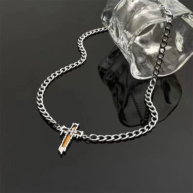 Women's & Men's Steel Sweater Design High-grade Chain Hip Necklaces