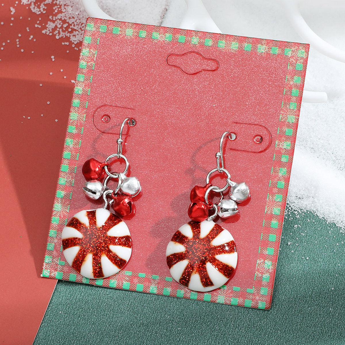 Cute Fashion Alloy Dripping Elk Snowflake Ear Earrings