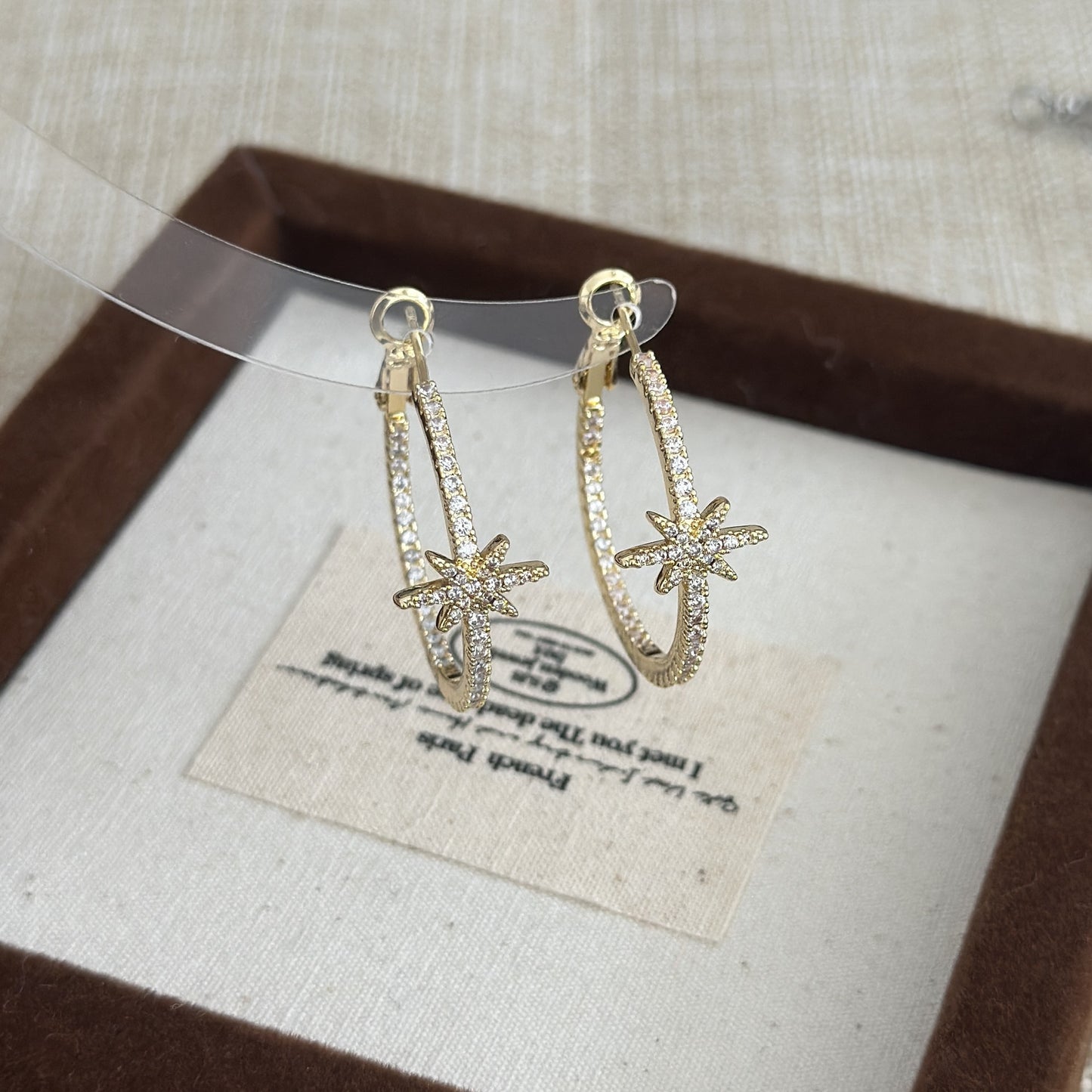 Women's Micro Inlaid Zircon Eight Awn Star For Design High-grade Elegant Earrings