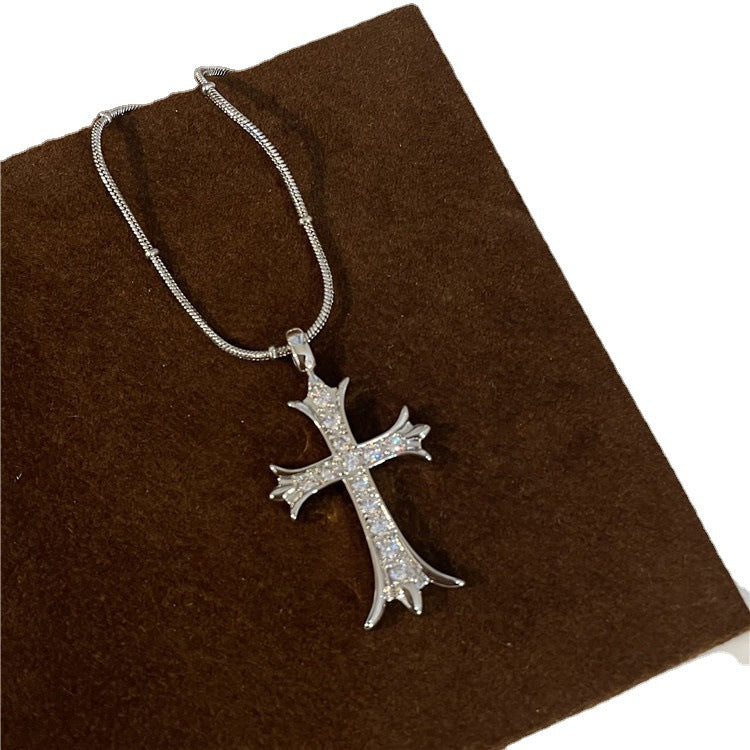 Super Flash Cross Pendant Sier Hot Necklaces
