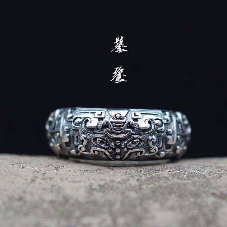 Damen & Herren & Beast Gluttonous Retro Opening Markasit Thai Personality Hipster Domineering Rings