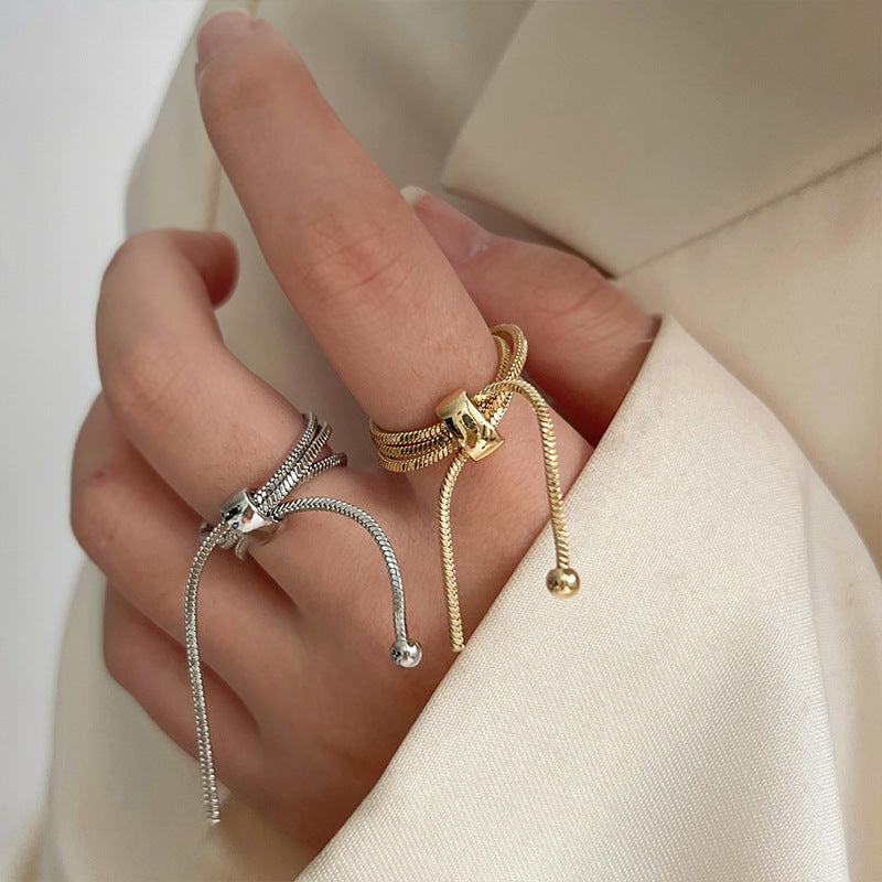 Women's Golden Chain Trendy Light Luxury Cold Style Rings