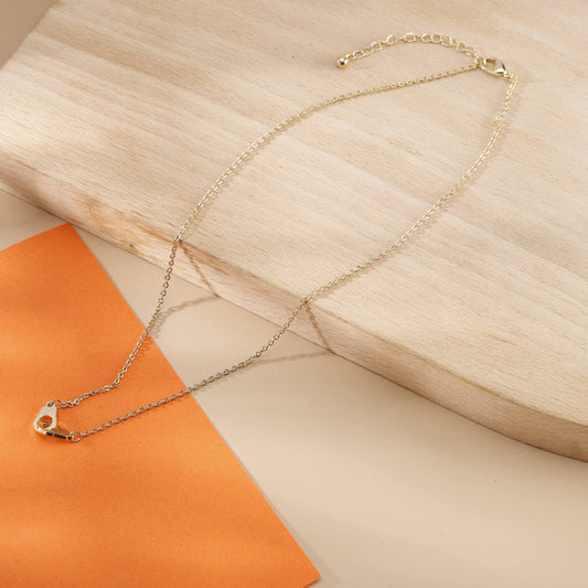 Women's Fashion Double Buckle Summer Chain Golden Necklaces