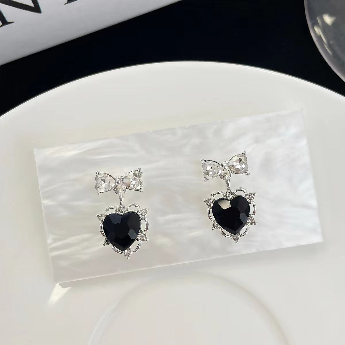Women's Korean Style Trendy Zircon Butterfly Love Earrings