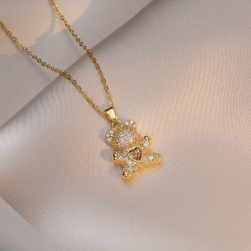 Titanium Steel Female Sweet Hip Hop Necklaces