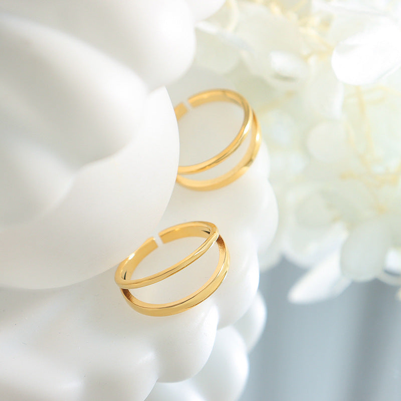 Women's Wind Niche Personality All Match Minimalism Rings