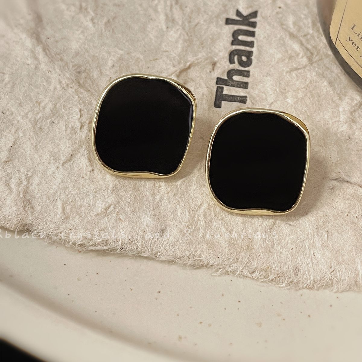 Women's Needle Drop Oil Graceful Geometric Simple Brown Earrings