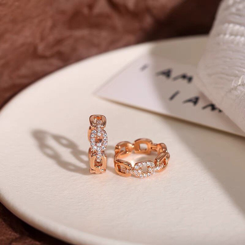 Needle Niche Ear Clip Fashion Exquisite Small Chain Female High Rings