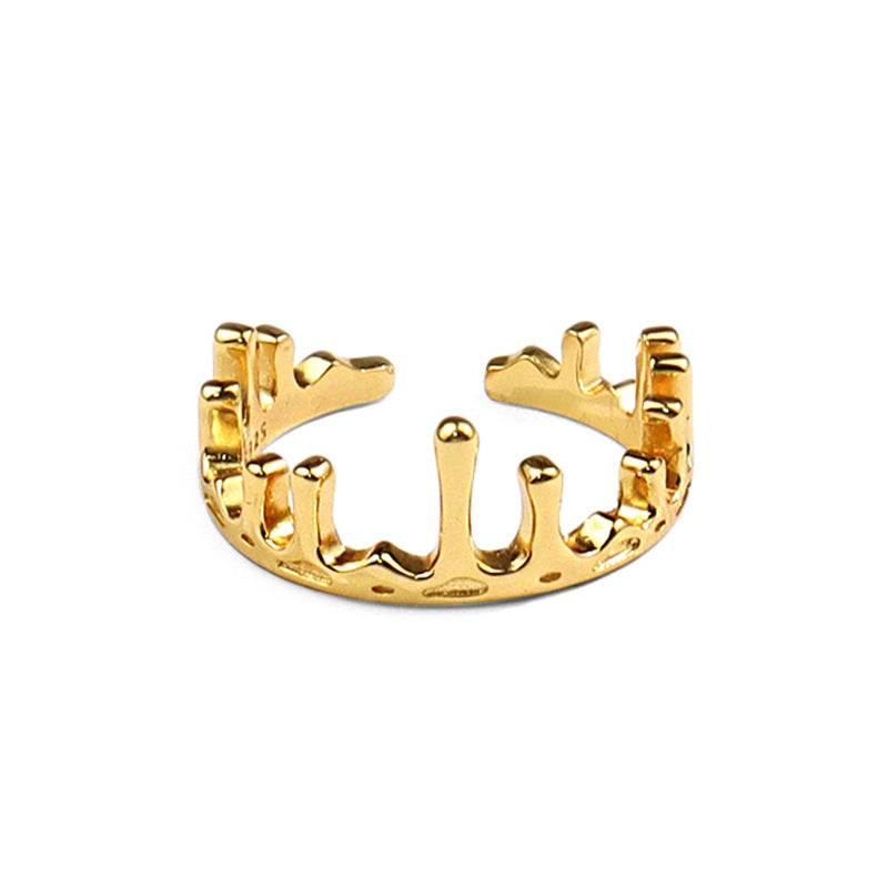 Crown Female Trend Zeigefinger mit öffnenden einfachen Ringen