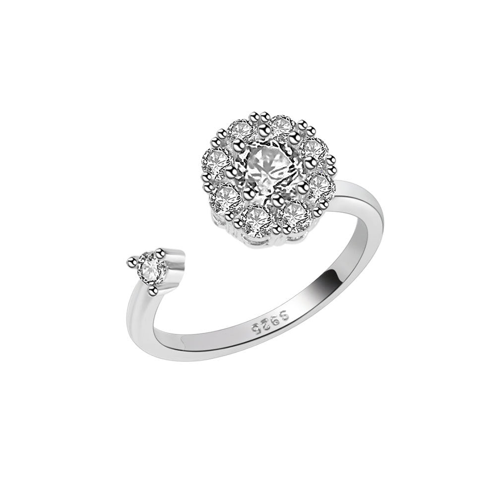 Round Spinning Female Anxiety Relief Opening Ring