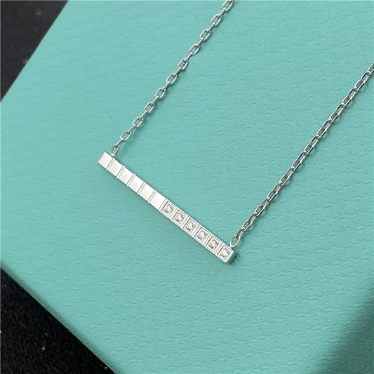 Plaid Diamond Inlaid Clavicle Chain Personality Necklaces