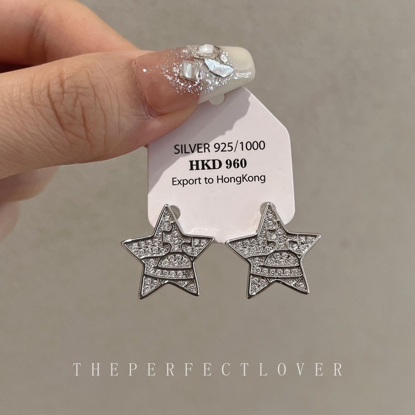 Zircon Five-pointed Star Saturn Line Elegant Earrings