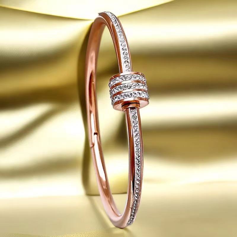Stainless Steel Small Waist Diamond Titanium Bracelets