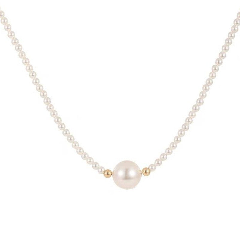 Glass Pearl High Sense Luxury Minority Fashion Commuter Clavicle Necklace