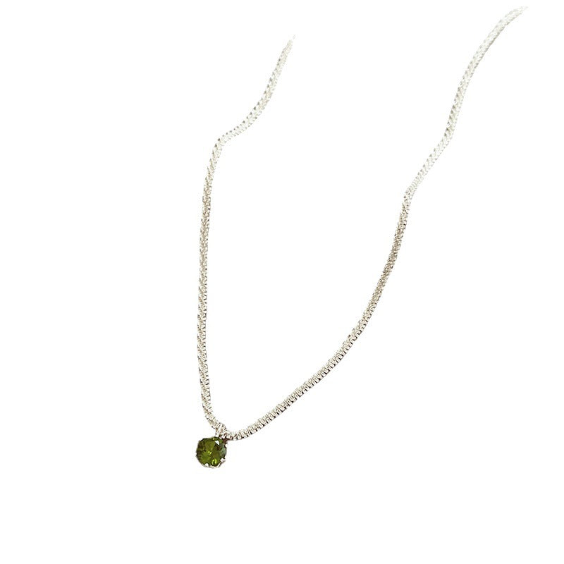 Women's Emerald For Trendy Light Luxury Minority High-grade Necklaces