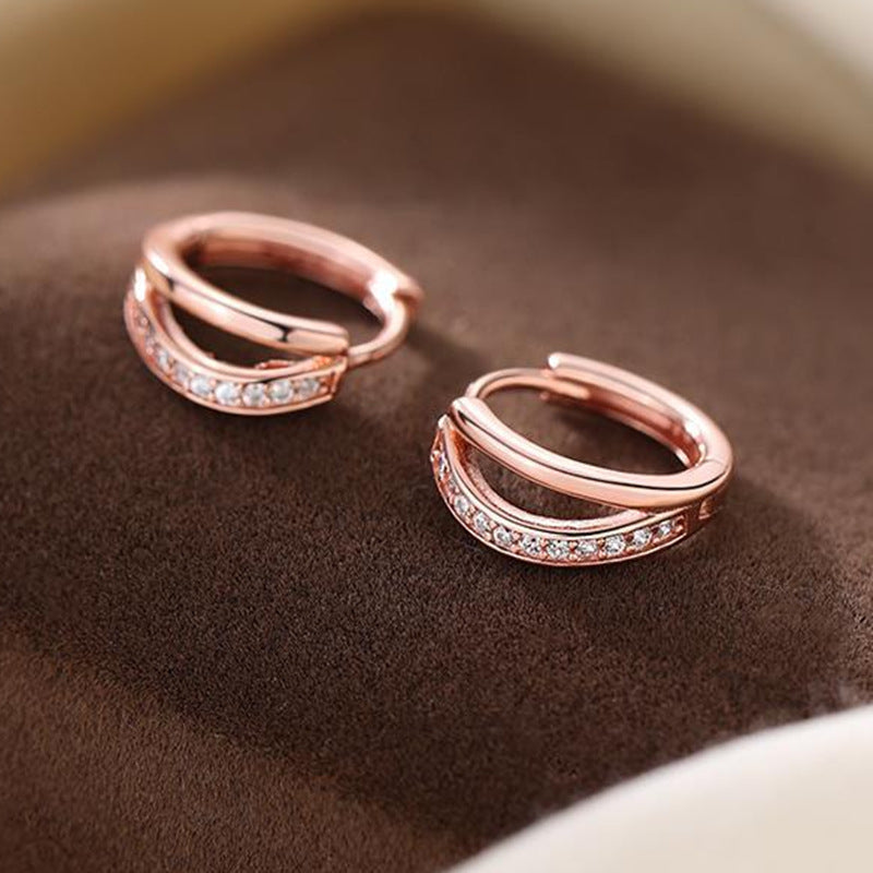 Women's Korean Style Fashion Exquisite Double Layer Ear Buckle