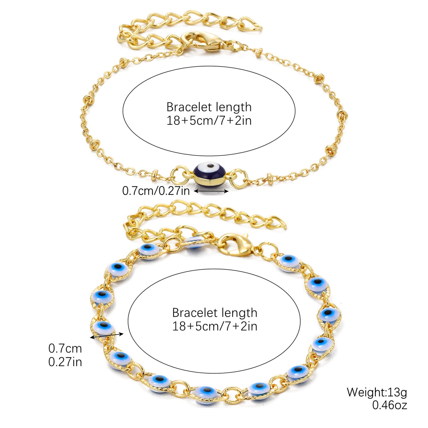Women's Ornament Pull Devil Eye Adjustable Simple Bracelets
