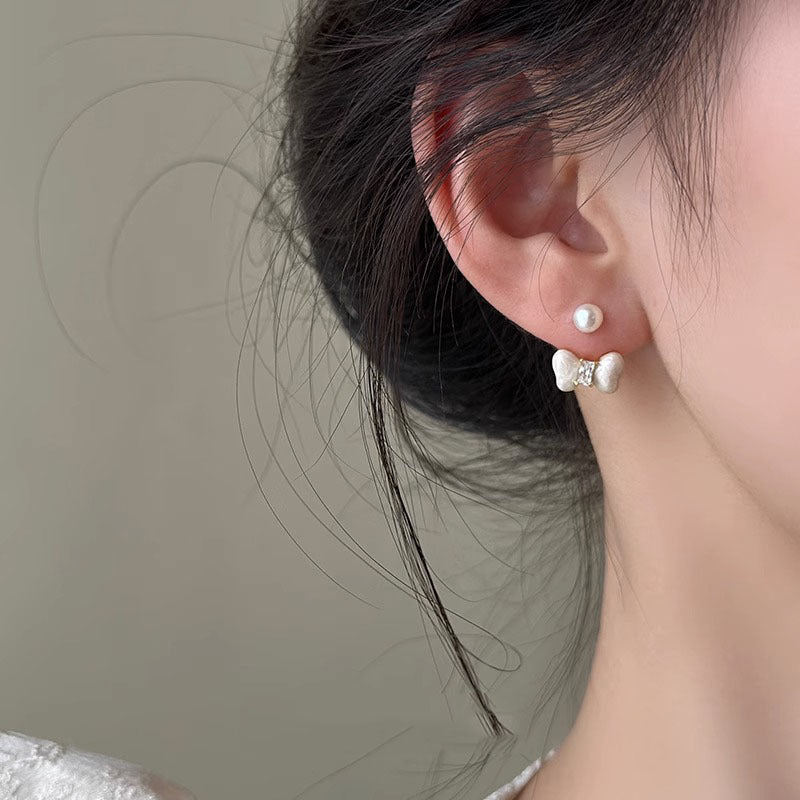 Hook Bow Female Summer Niche Design Earrings