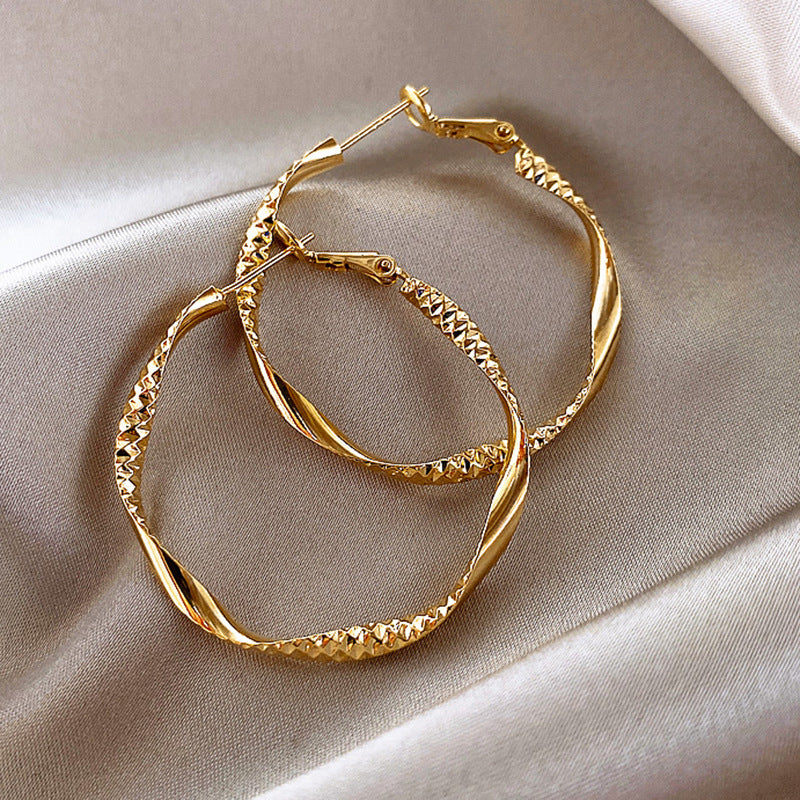 Women's Sier Needle Minimalism Personality Design Twisted Rings