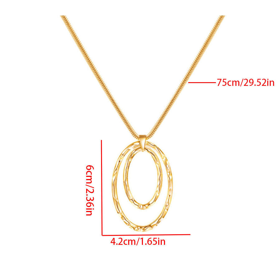 Women's Fashion Fashionmonger Clavicle Chain High Profile Retro Large Circle Pendants