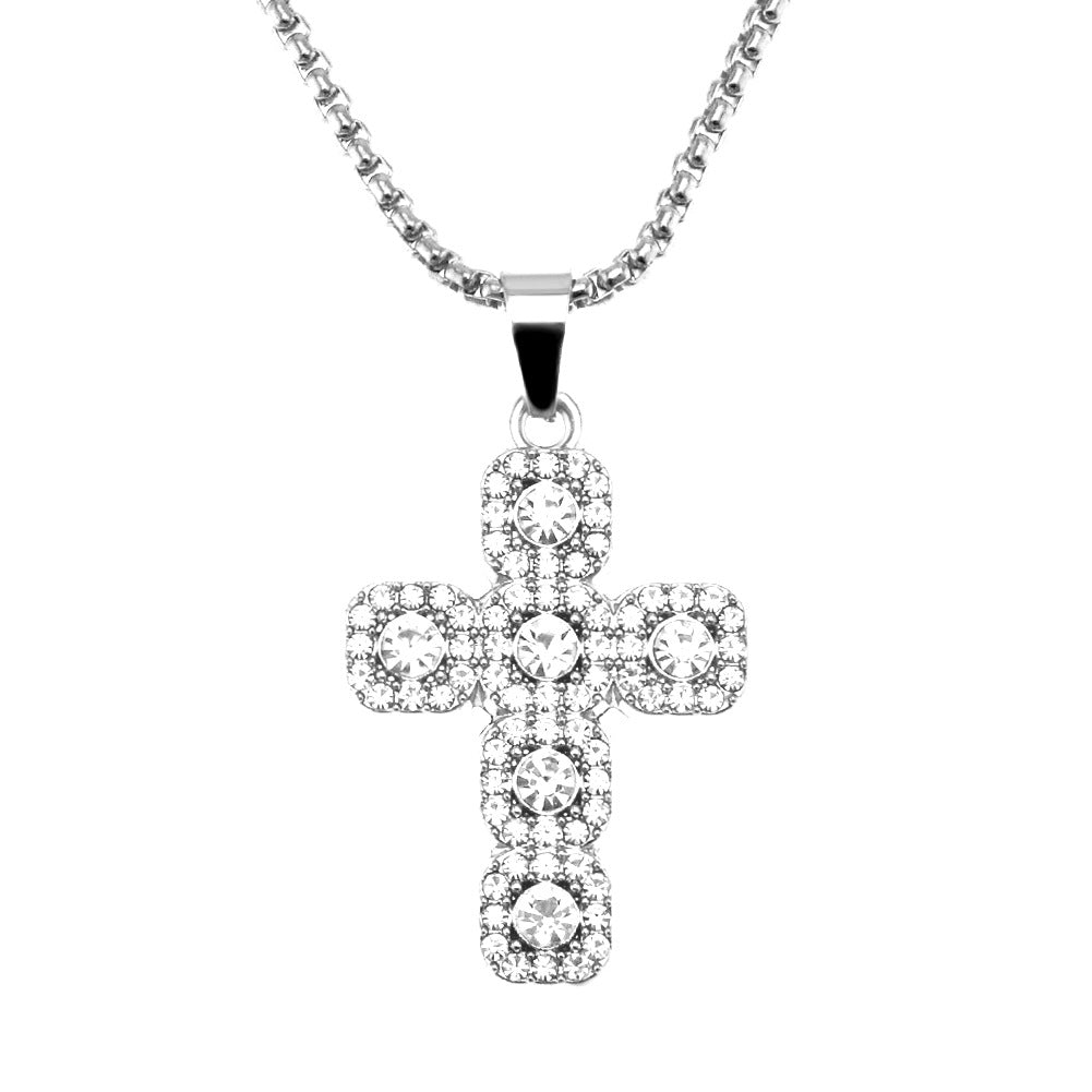 Pendentif croix en diamant pour femmes, hommes et colliers cool dominateurs