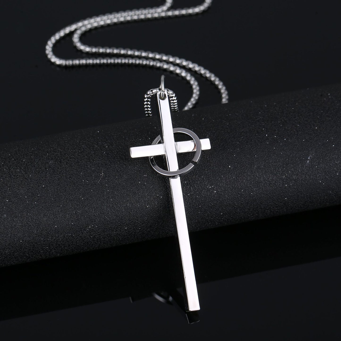 Chaîne de pull croisé pour hommes, accessoires tendance, colliers en titane