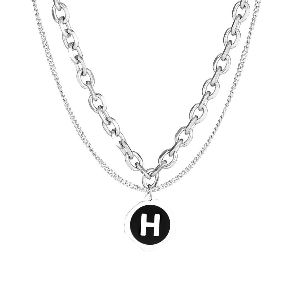 Women's & Men's Letter Fashion Design Hip Hop Couple Ornament Necklaces