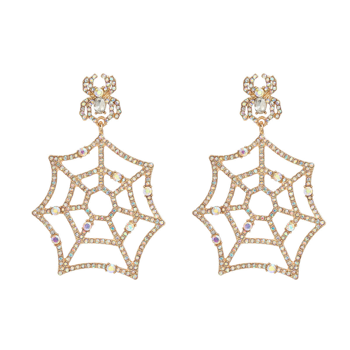 Halloween Spider Female Exaggerated Alloy Full Diamond Rings