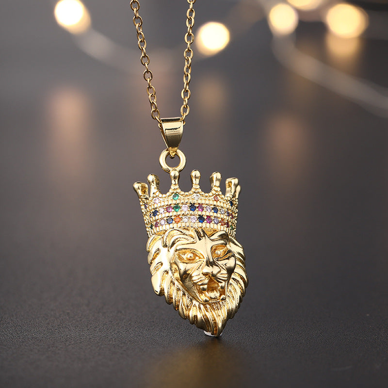Colliers Hip Hop rétro tendance pour femmes et hommes, Micro incrusté de Zircon